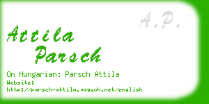 attila parsch business card